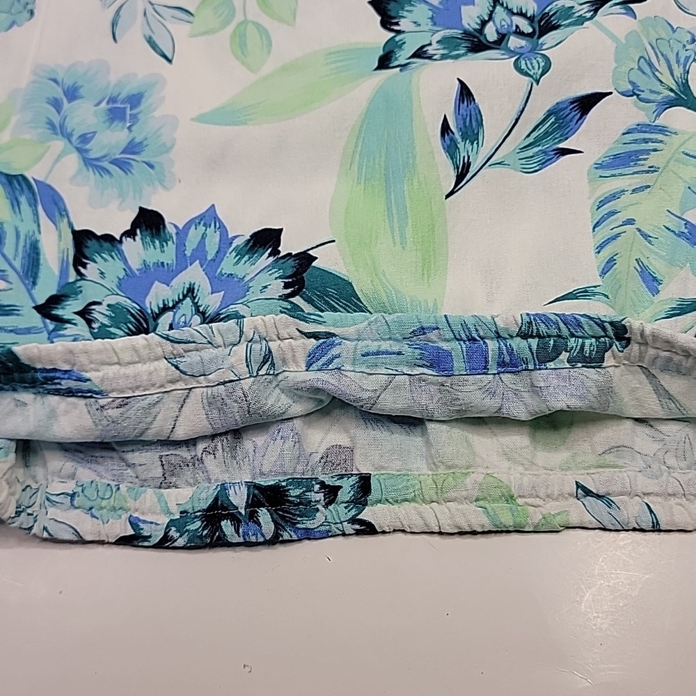 NVLT NWT TROPICAL FLORAL SLEEVELESS LINEN BLEND TOP SZ LARGE - Picture 8 of 13